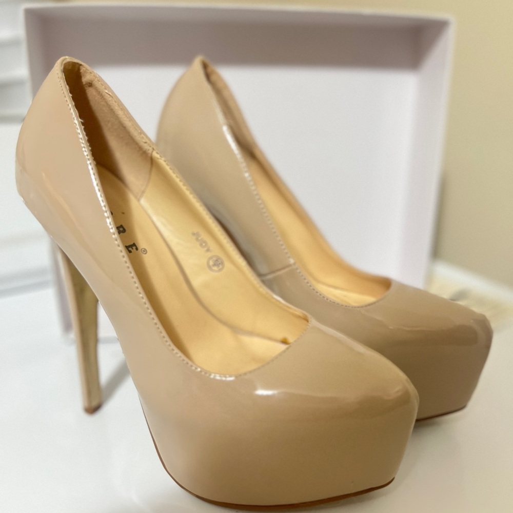 Chic Beige Platform Heels